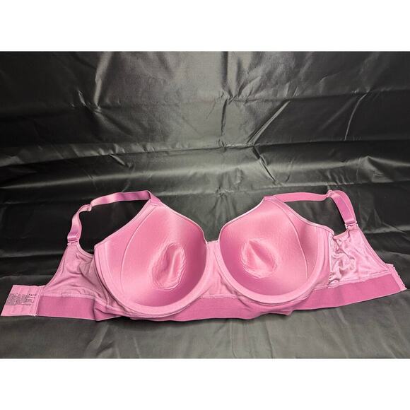 Bali Satin Pink Underwire Bra 38DD Smooth Lift Support Full Coverage - Picture 2 of 4